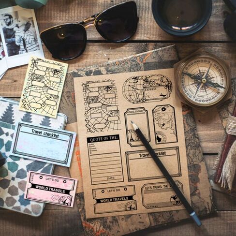 PH PandaHall 6 Sheets Planner Calendar Clear Stamps, Week Month Silicone Stamps Schedule Transparent Stamp for Card Making DIY Scrapbooking Embossing Photo Journal Album Decoration in Saudi Arabia