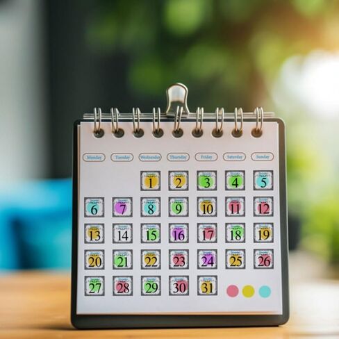 PH PandaHall 6 Sheets Planner Calendar Clear Stamps, Week Month Silicone Stamps Schedule Transparent Stamp for Card Making DIY Scrapbooking Embossing Photo Journal Album Decoration in Saudi Arabia