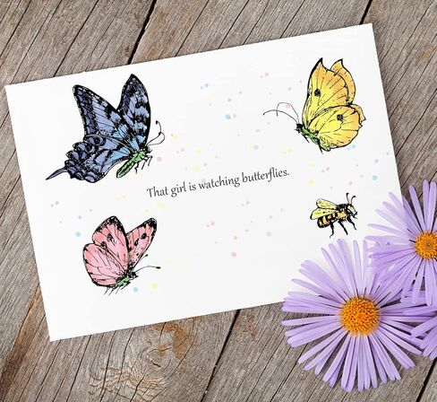 Butterfly Clear Stamps for Card Making and Journaling, Bee Silicone Stamps Insects Butterfly Rubber Stamps for Scrapbooking DIY Cards Album Crafts Supplies in Saudi Arabia