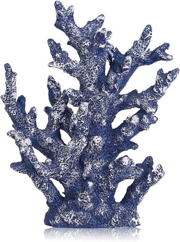 ديكور حوض أسماك ساحلي صناعي لحوض الأسماك المرجاني، ديكور واقعي، نباتات مائية بحرية، هدايا للشاطئ الساحلي، غرفة المعيشة، الحمام - أبيض in Kuwait