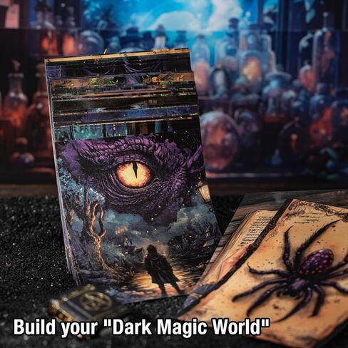 300 Sheets Gothic Scrapbook Paper - 6 pack Junk Journaling Dark Academia Paper for Planner Bullet Supplies, Magic Room Decor for Cards Making Decorative Craft Collage Gifts in Saudi Arabia