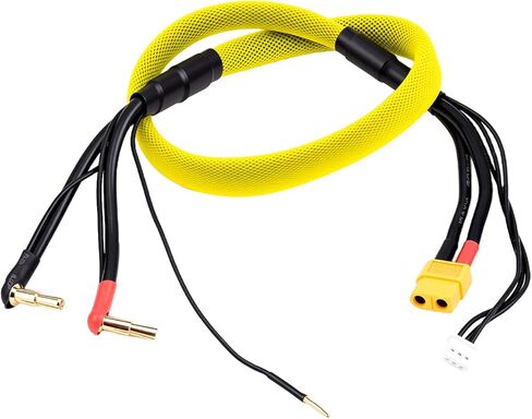 1PC 600mm 2S XT60 Lipo Battery Charging/Balance Cable Leads with 4mm/5mm Bullet Connector in Saudi Arabia