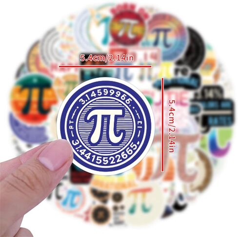 55 Pcs Pi Day Stickers Math Sticker Happy Pi Day Decals International Day of Mathematics Science Lapel Stickers Π Day Accessories Decoration for Math Party Gift (Multicolour-A) in Saudi Arabia