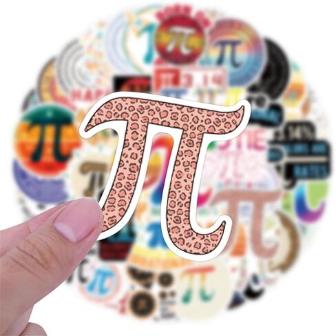 55 Pcs Pi Day Stickers Math Sticker Happy Pi Day Decals International Day of Mathematics Science Lapel Stickers Π Day Accessories Decoration for Math Party Gift (Multicolour-A) in Saudi Arabia