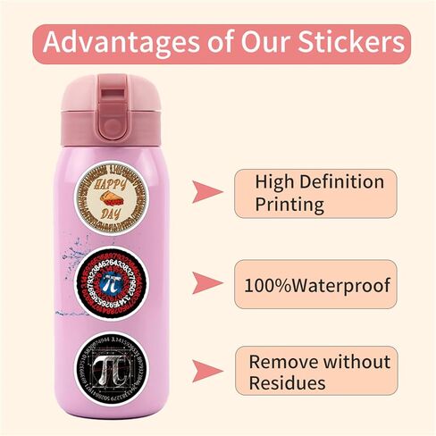 55 Pcs Pi Day Stickers Math Sticker Happy Pi Day Decals International Day of Mathematics Science Lapel Stickers Π Day Accessories Decoration for Math Party Gift (Multicolour-A) in Saudi Arabia