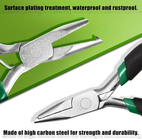 Split Ring Pliers 3" Mini Ring Opening Plier with PVC Handles Split Rings Opening Pliers for Jewelry Making Jump Rings Opener Precision Handcraft DIY Tool in Saudi Arabia