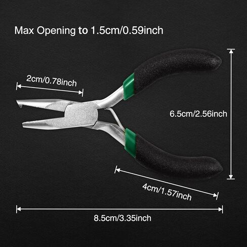 Split Ring Pliers 3" Mini Ring Opening Plier with PVC Handles Split Rings Opening Pliers for Jewelry Making Jump Rings Opener Precision Handcraft DIY Tool in Saudi Arabia