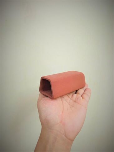 2pc Trapezium-Shape Fish cave,Hide Away Caves for Plecos, (Dark Red) in Saudi Arabia