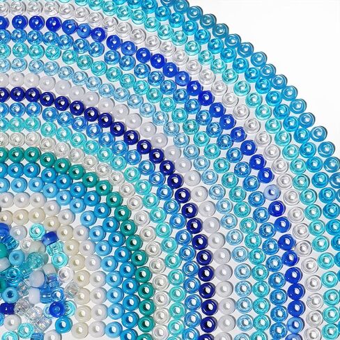 1000pcs Pony Beads Bulk for Bracelets,6 * 9mm Large Hole Colored Kandi Beads for Hair and Keychain Making,Friendship Necklace for Gift and DIY Crafts(Mixed Colors) in Saudi Arabia