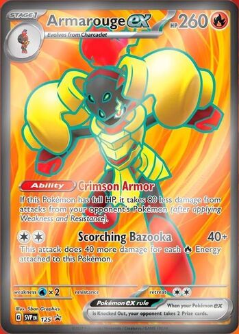Pokemon - Armarouge ex SVP125 125 - Black Star Promo Card – Full Art Foil in Saudi Arabia