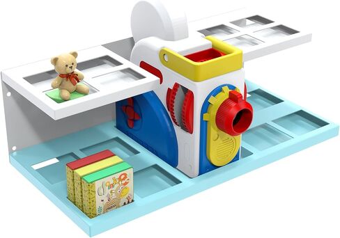 رف حائط متوافق مع مجموعة كتب Little Tikes Story Dream Machine المبتدئة، رف تخزين كتب القصص القصيرة للألعاب، من أجل Little Tikes لكتب القصص القصيرة والصوت والشخصيات، أرفف فقط in Kuwait