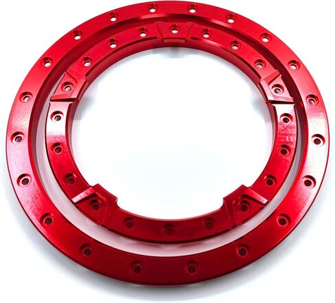 CNC Alu Inner Outer beadlock Ring for PROLine PRO1015113 Road Tire & MX43 4.3" Tire (red) in Saudi Arabia
