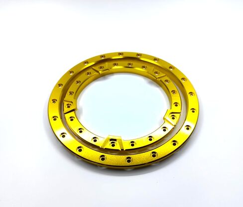 CNC Alu Inner Outer beadlock Ring for PROLine PRO1015113 Road Tire & MX43 4.3" Tire (red) in Saudi Arabia