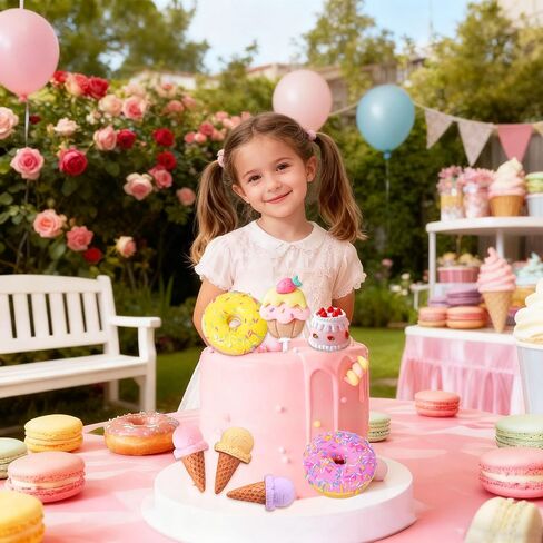 Ice Cream Cake Topper Candy Cake Topper Candyland Cake Toppers Sweet One Cake Toppers with Ice Cream for Sweet Theme Party Supplies in Saudi Arabia