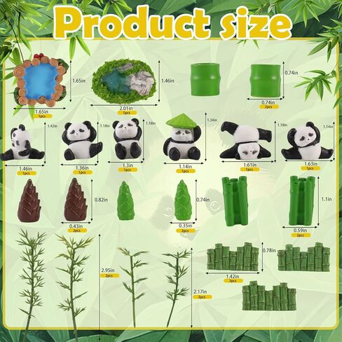 23PCS Panda Cake Toppers Panda Cake Decorations for birthday party supplies in Saudi Arabia