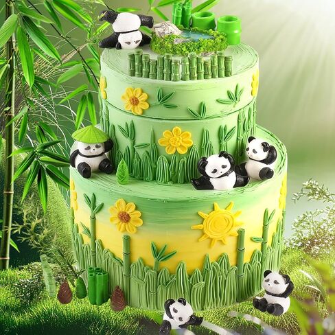 23PCS Panda Cake Toppers Panda Cake Decorations for birthday party supplies in Saudi Arabia