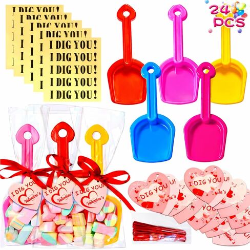 128 قطعة من هدايا عيد الحب للأطفال، هدية تبادل في الفصل الدراسي للأطفال، مع ملصق I Dig You، بطاقة هدية حلوى، سلسلة هدايا، جوائز تبادل الفصل الدراسي، هدايا عيد الحب، بطاقة تهنئة عيد الحب in Kuwait