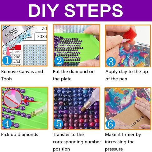 مجموعات الفن الماسي croshom للبالغين، مجموعات الرسم الماسي للبالغين، طقم رسم فني للزهور على الكتب الماسية للبالغين، حرفة حفر كاملة DIY 5D للهدايا، ديكور جدار المنزل 11.8 بوصة × 15.7 بوصة in Kuwait