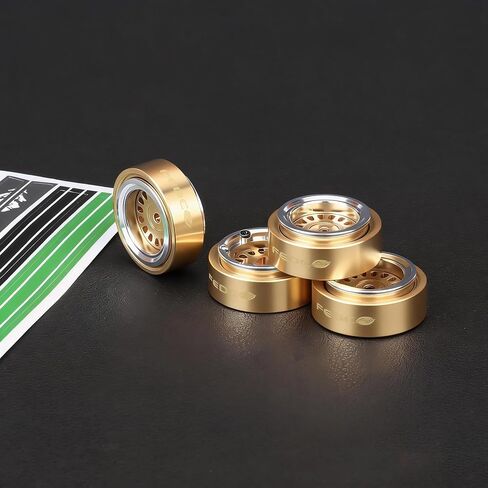 SCX30 Brass Wheel Rims 4PCS CNC Machined Wheels for Axial SCX30 Upgrade Parts 1/30 RC Crawler in Saudi Arabia