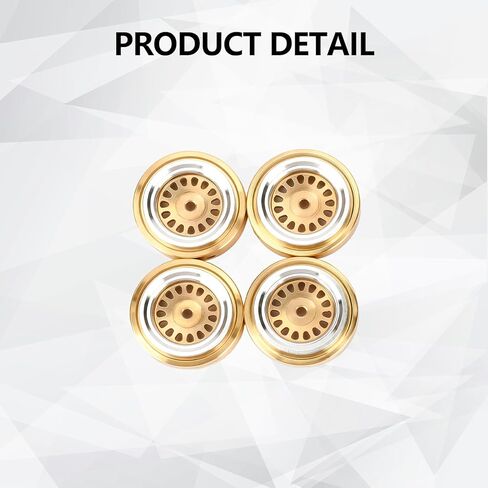 SCX30 Brass Wheel Rims 4PCS CNC Machined Wheels for Axial SCX30 Upgrade Parts 1/30 RC Crawler in Saudi Arabia
