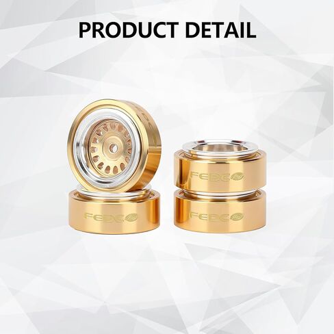 SCX30 Brass Wheel Rims 4PCS CNC Machined Wheels for Axial SCX30 Upgrade Parts 1/30 RC Crawler in Saudi Arabia