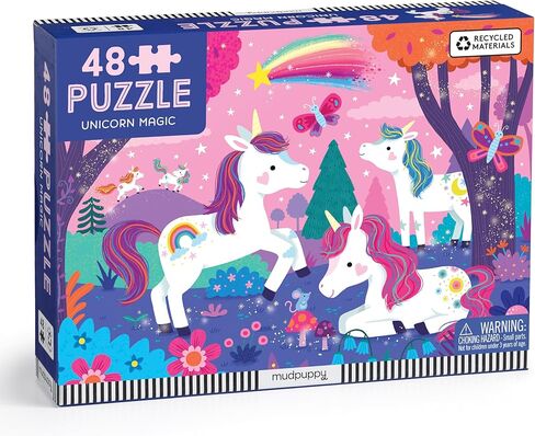 Mudpuppy Unicorn Magic - لغز مكون من 48 قطعة مع رسوم توضيحية ملونة وممتعة لوحيد القرن للأطفال من سن 3 سنوات فما فوق in Saudi Arabia