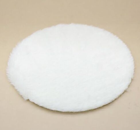 سجادة صغيرة مستديرة لبيت الدمى، سجادة بيضاء منفوشة، قطر 4.33 بوصة، ديكور خفيف الوزن لمنمنمات بمقياس 1/12، 1/8، 1/6 (أبيض) in Kuwait