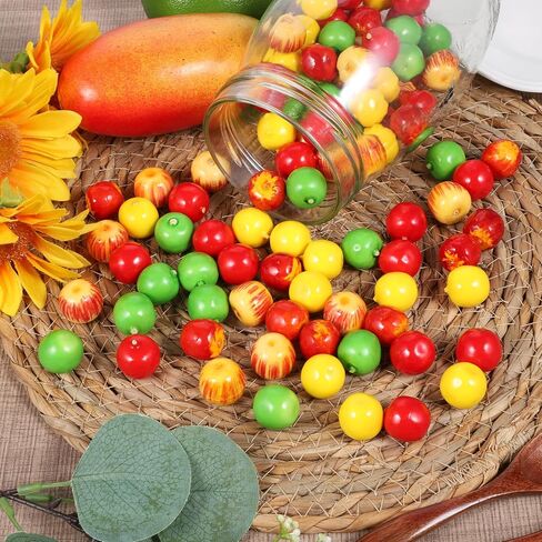 100 قطعة من التفاح الرغوي، مزيج اصطناعي نابض بالحياة من التفاح الاصطناعي الصغير، زخارف تفاح الخريف الصغيرة، 4 أنماط من التفاح المزيف للمدرسة والمنزل والحفلات اليدوية in Saudi Arabia