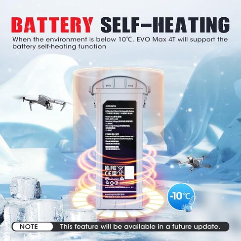 Autel EVO Max 4T Battery, 2026 8070mAh 14.88V, Hot-Swapping, Auto self-Heating in Low Temperatures,42 Minutes Flight, Designed for EVO Max 4N/ 4T (XE) Drone in Saudi Arabia