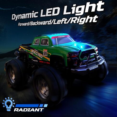 DEERC BG028 شاحنة/قارب الوحش البرمائي RC، IPX7 سيارة تحكم عن بعد مقاومة للماء مع التحكم في استشعار الإيماءات، 2.4 جيجا هرتز 4WD RC سيارة مع دوران 360 درجة، ضوء متدفق، لعب 40 دقيقة ألعاب شاحنة RC للأطفال الأولاد in Saudi Arabia