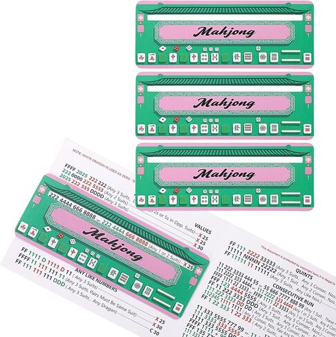 4 Pcs Mahjong Line Reader, Mahjong Card Guide and Line Finder for NMJL Card Beginners Seniors Must Have, Friendly Travel, Parties, Game Nights Rules Helper & Mahjong Accessories Gifts in Saudi Arabia