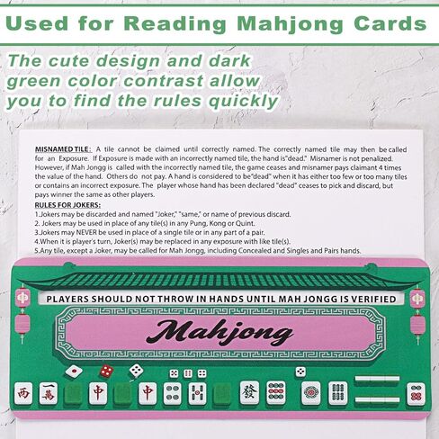 4 Pcs Mahjong Line Reader, Mahjong Card Guide and Line Finder for NMJL Card Beginners Seniors Must Have, Friendly Travel, Parties, Game Nights Rules Helper & Mahjong Accessories Gifts in Saudi Arabia