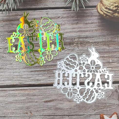 معدن صغير سعيد عيد الفصح أرنب عيد الفصح بيضة زهرة يموت قطع يموت النقش الإستنسل قالب قالب لصنع بطاقة الديكور وألبوم سكرابوكينغ DIY in Kuwait