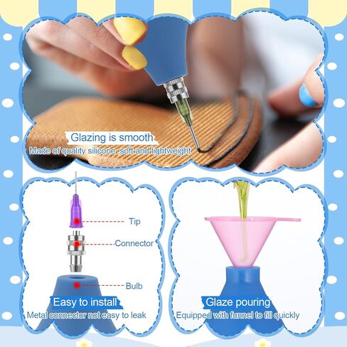 156pcs Pottery Tools Supplies Ceramic Precision Tip Applicator Clay Slip Trailing Bottles Clay Tools Set Needle Tip Squeeze Bottle Ceramic Glaze Extrusion Bottle for Art Decorating Kit in Saudi Arabia