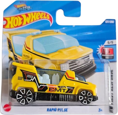 Hot Wheels - Rapid Pulse - HW First Response 5/5 - HYY76 - بطاقة قصيرة - Netflix Let's Race - Mattel 2025-1:64 in Saudi Arabia