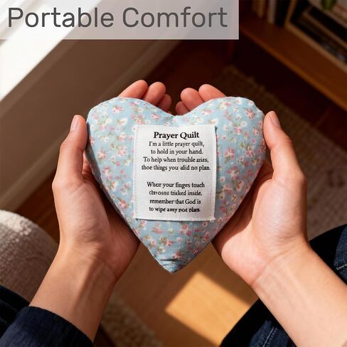 Prayer Quilt Sewing Patchwork - 10 Sets Pocket Prayer Quilt Panel Squares with Small Wooden Crosses, Christian Sewing Project in Kuwait