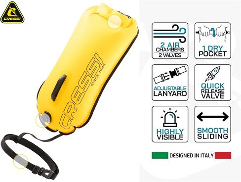 Cressi Glide Pro Pool Floats & Inflatables, Yellow, 28 liters in Saudi Arabia