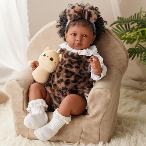 BABESIDE Lifelike Reborn Baby Dolls Miya Black Girl - 20 بوصة جسم ناعم واقعي - دمى أطفال حقيقية مصنوعة يدويًا لحديثي الولادة مع ملابس ولعبة هدية للأطفال من سن 3 سنوات فما فوق in Saudi Arabia