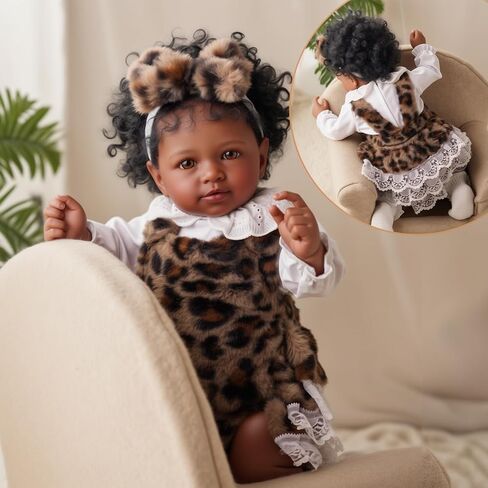 BABESIDE Lifelike Reborn Baby Dolls Miya Black Girl - 20 بوصة جسم ناعم واقعي - دمى أطفال حقيقية مصنوعة يدويًا لحديثي الولادة مع ملابس ولعبة هدية للأطفال من سن 3 سنوات فما فوق in Saudi Arabia
