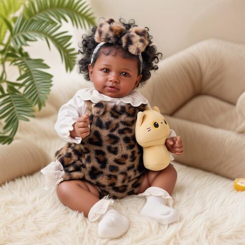 BABESIDE Lifelike Reborn Baby Dolls Miya Black Girl - 20 بوصة جسم ناعم واقعي - دمى أطفال حقيقية مصنوعة يدويًا لحديثي الولادة مع ملابس ولعبة هدية للأطفال من سن 3 سنوات فما فوق in Saudi Arabia
