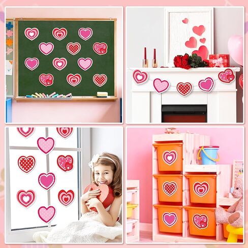 JarThenaAMCS 54Pcs St. Patrick' s Day Easter Valentine' s Day Cutouts Heart Shamrock Egg Paper Cut-Outs with Glue Points for Spring Holiday Classroom Bulletin Board Wall Door Decor in Saudi Arabia