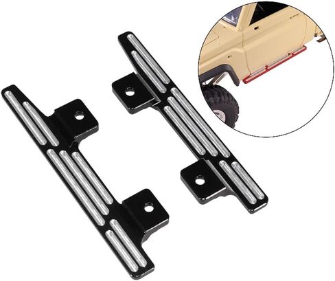 2 Pieces 1/12 RC Car Foot Pedals, RC Side Board, Replacements Step Running Board for MN78 MN82 LC79 RC Car DIY Accessories, Black in Saudi Arabia