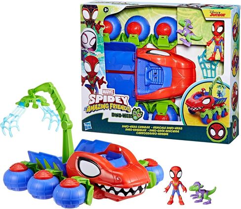 Hasbro Spidey and His Amazing Friends Marvel Dinowebs Crawler Toy for Kids, Interactive Spider-Man Playset with Figures in Saudi Arabia