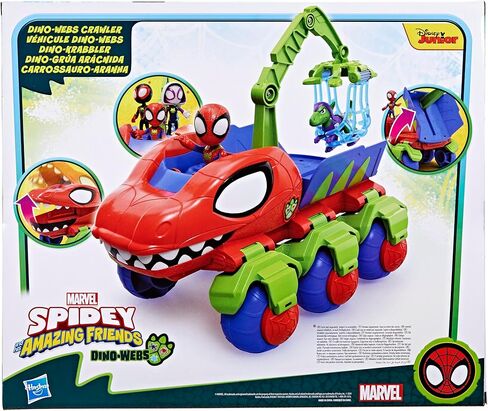 Hasbro Spidey and His Amazing Friends Marvel Dinowebs Crawler Toy for Kids, Interactive Spider-Man Playset with Figures in Saudi Arabia