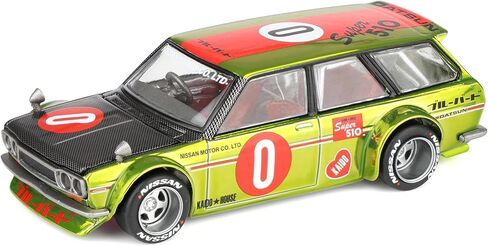 1/64 Datsun KAIDO 510 Wagon OG Flo, Chrome Yellow, x Mini GT KHMG164 in Saudi Arabia
