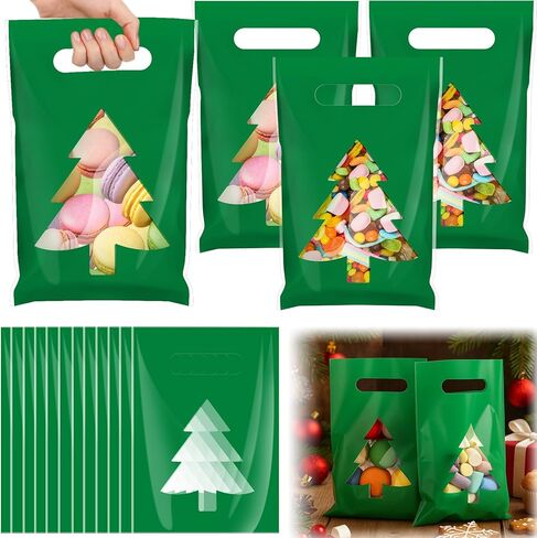 Supervitae 100 Pieces Ramadan Kareem Plastic Gift Bags Bulk Eid Mubarak Treat Candy Goodie Bags with Churches Star and Moon for Muslim Eid Party Favors Supplies in Saudi Arabia