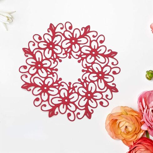 Silver Round Lace Shaped Metal Die Cuts Cutting Dies Cut Stencils for DIY Embossing Paper Leather Scrapbooking Card Making Dies Earrings, Die-Cutting and Embossing, Scrapbooking Die-Cuts in Saudi Arabia