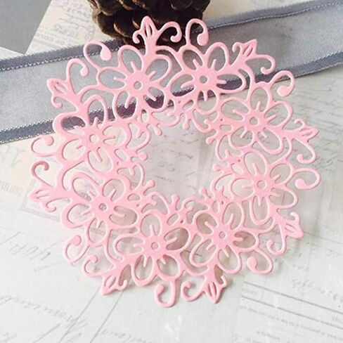 Silver Round Lace Shaped Metal Die Cuts Cutting Dies Cut Stencils for DIY Embossing Paper Leather Scrapbooking Card Making Dies Earrings, Die-Cutting and Embossing, Scrapbooking Die-Cuts in Saudi Arabia