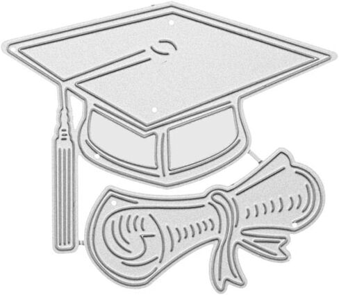 Graduates Die Cut for Card Making, Graduates Metal Cutting Dies Congratulations Die Cuts Happy Birthday Embossing Stencils Template for DIY Scrap-Booking Decor Wedding Birthday Blessing Card in Saudi Arabia