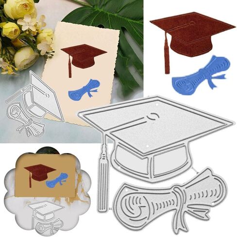 Graduates Die Cut for Card Making, Graduates Metal Cutting Dies Congratulations Die Cuts Happy Birthday Embossing Stencils Template for DIY Scrap-Booking Decor Wedding Birthday Blessing Card in Saudi Arabia